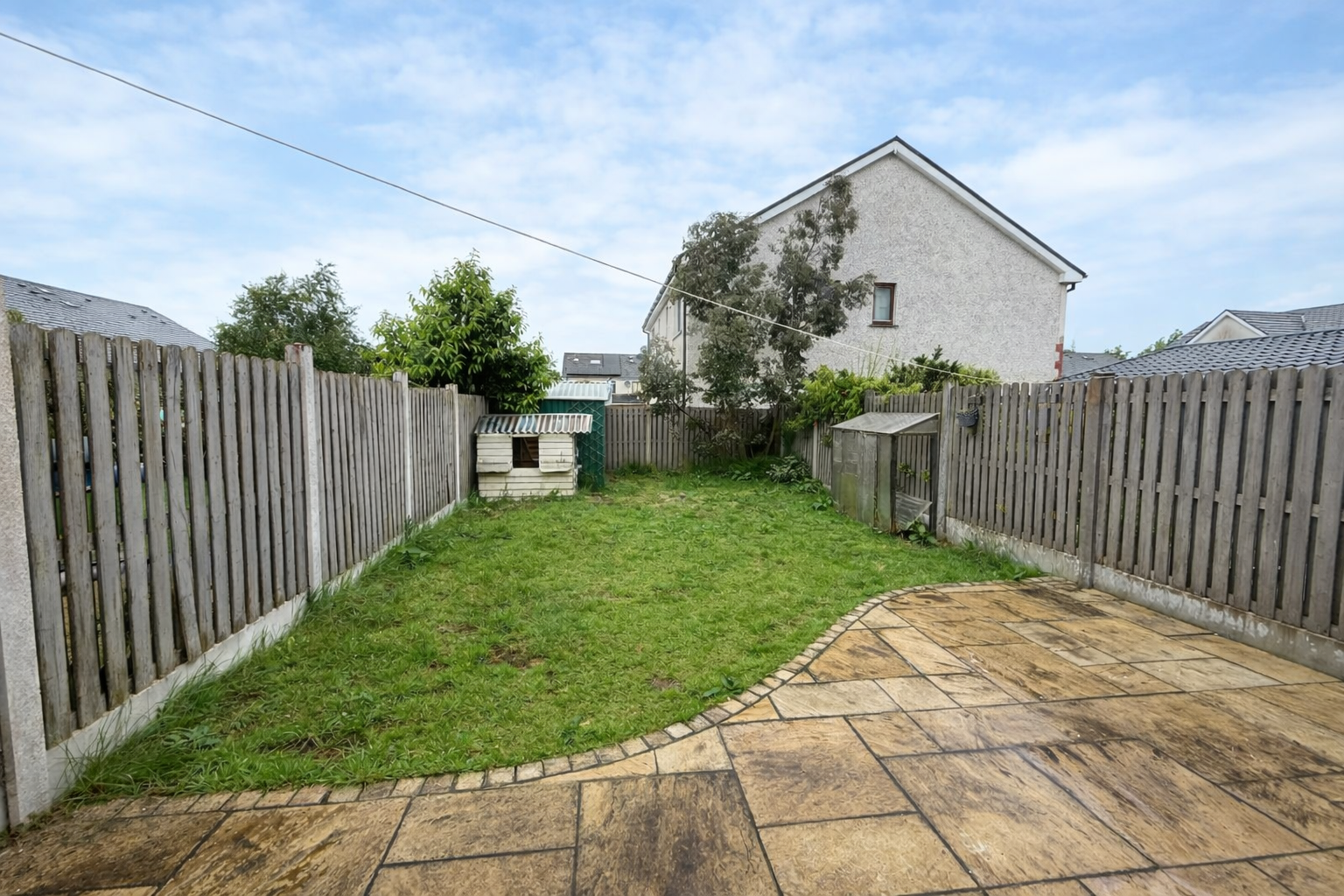 Private back garden with patio